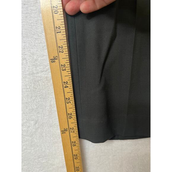 VINCE Italian Wool Black Dress Pants Trouser Professional sz 10 Suiting Classic - Picture 9 of 10